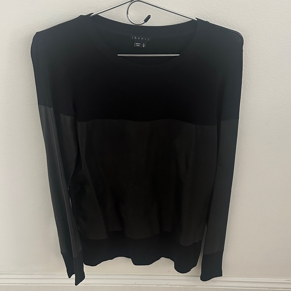 Theory Black Long Sleeve Tee